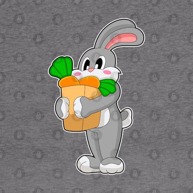 Rabbit Shopping bag Carrot Vegetables by Markus Schnabel